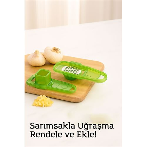 Hazneli Sarımsak Rendeleyici – 14 x 45 cm | Pratik ve Hijyenik Mutfak Yardımcısı