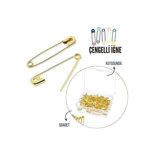 HSNET 50 Adet Kutulu Çengelli Iğne