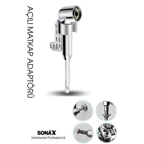 105° Açılı Matkap Adaptörü Seti – 1/4” Hex Şaftlı