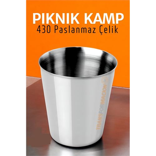Paslanmaz Çelik Bardak – Kamp Piknik ve Mutfak İçin Dayanıklı Metal Bardak 719313
