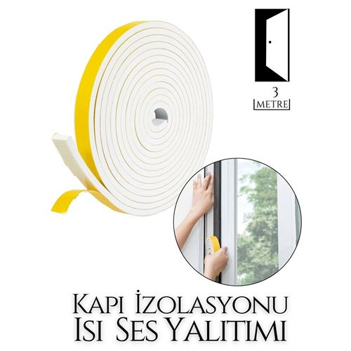 HSNET Kapılar Için 4 Mevsim 3 Metre Ses Isı Yalıtım Sünger Bant