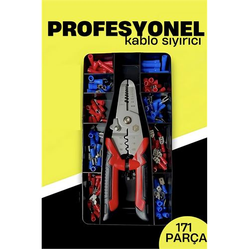 Otomatik Kablo Sıyırıcı ve Krimp Pensesi – AWG 10-22 Elektrikçi Seti