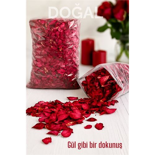 Doğal Kurutulmuş Gül Yaprakları – Dekoratif Aromatik ve Romantik Kullanım İçin 70g Paket