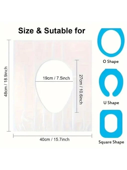 Hijyenik Tek Kullanımlık Klozet Kapağı Poşeti 200 Adet - Görsel 3