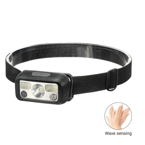 Hs-43 Sensörlü Şarjlı Type-c Çok Amaçlı Kırmızı Işıklı Kafa Lambası