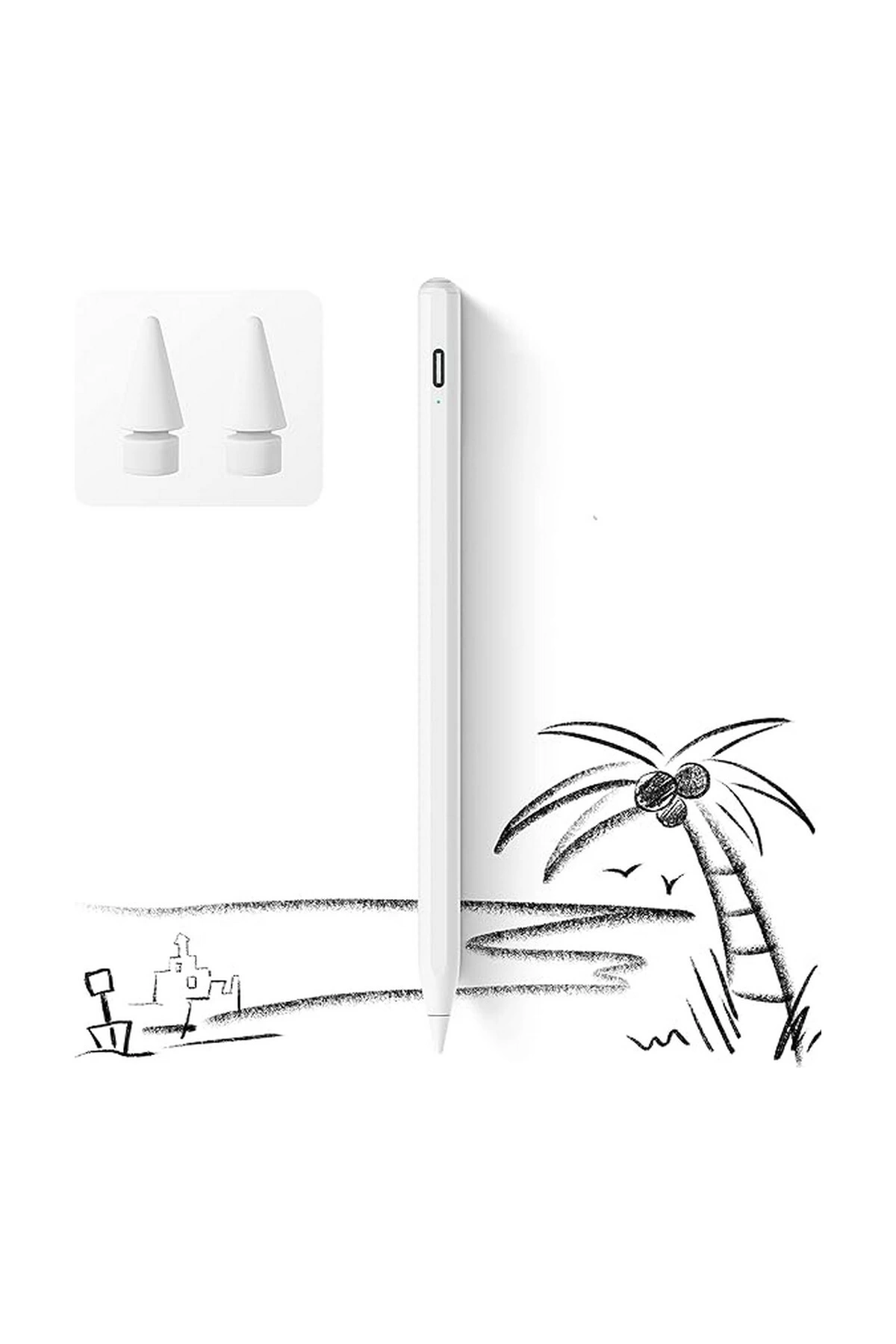 İpad 2018-2022 İçin Düğmeli Stylus Kalem