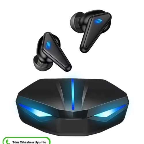 K55 Tws Pro Oyuncu Kulaklığı 3D Stereo Ses Extra Bass Işıklı Mikrofonlu Bluetooth Kablosuz Kulaklık