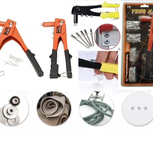 Kalınlık Tek Yönlü El Perçin Tabancası 40 Yedekli Ve 4 Çeşit Perçim