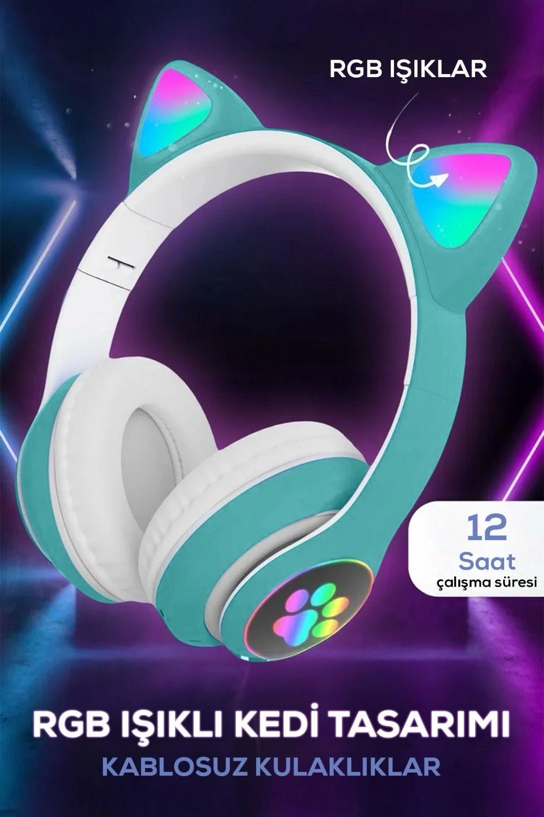 Kedi Figurlu Kulaklık - Görsel 3