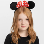 Kırmızı Fiyonklu Minnie Mouse Taç Fare Tacı Kafa Bandı