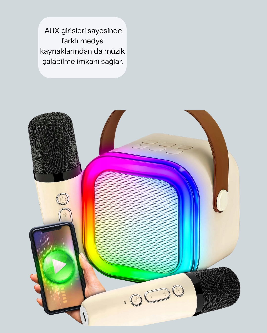 Led Isikli Tasinabilir Karaoke Hoparlor Usb Aux Girisli 350543964 Sw1080sh1350 700x875 LED Işıklı Taşınabilir Karaoke Hoparlör – USB & AUX Girişli najmaddin.com LED Işıklı Taşınabilir Karaoke Hoparlör – USB & AUX Girişli - Görsel 3