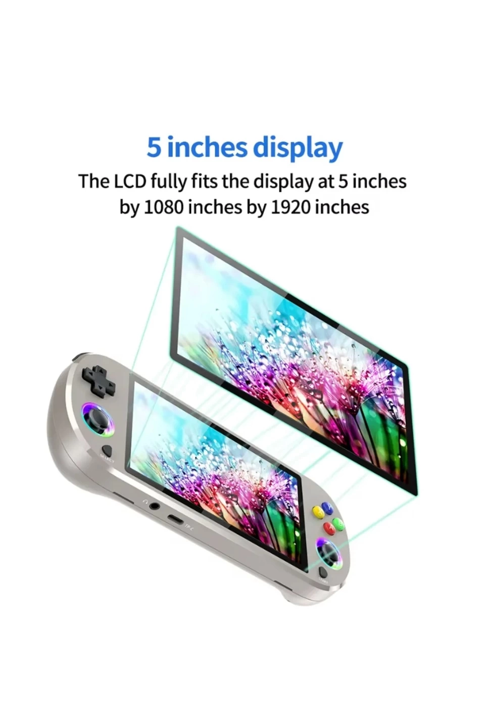 M22 Pro Retro Oyun Konsolu 5.0 ’’ıps Ekran Dahili 20000+ Oyun Emülatörleri Rgb Led Joystick - Görsel 3