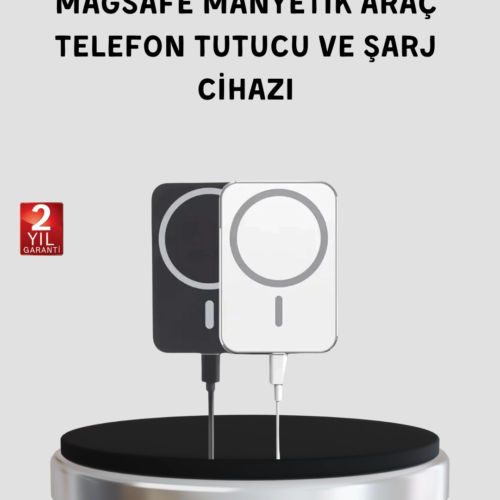 MagSafe Uyumlu Kablosuz Powerbank – Güçlü Mıknatıs