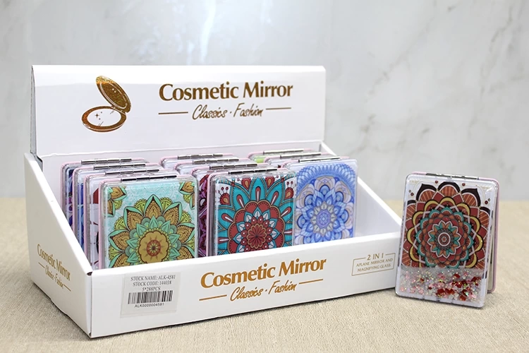 Mandala Desenli Hareketli Sulu El Aynası Alk4581