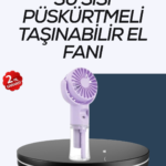 Masaüstü ve Elde Kullanıma Uygun Su Buharlı Şarjlı Fan