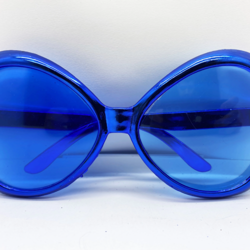 Mavi Renk Yeşilçam Nostalji 80li Yıllar 90lı Yıllar Parti Gözlüğü 7x16 cm