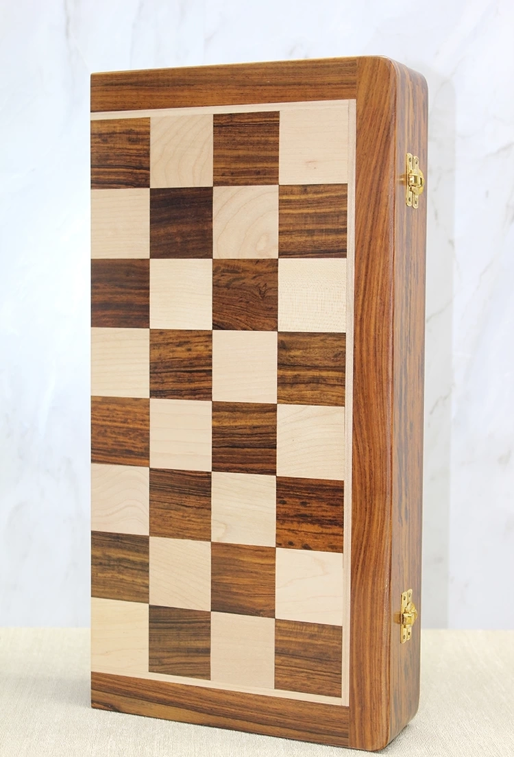 Mıknatıs Taşlı Ahşap Katlanabilir Kutulu Satranç Oyunu 40 Cm G225