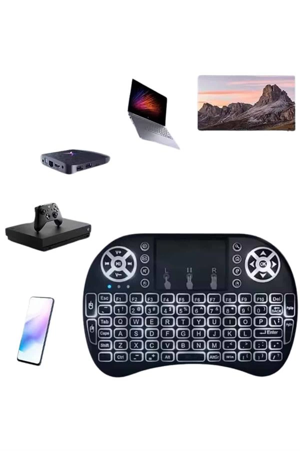 Mini Klavye Gaming Pc Playstation Ledli Mouse Rgb Mouse Bluetooth Usb 394434521 Sw600sh900 Mini Klavye Gaming Pc Playstation Ledli Mouse Rgb Mouse Bluetooth Usb najmaddin.com FN + F2 tuş kombinasyonu ile açılabilen ışıklı tuş takımı ile karanlık ortamlarda bile rahat bir kullanım sunar. Ergonomik tasarımı sayesinde uzun süreli kullanımlarda bile konfor sağlar. Dokunmatik mouse özelliği