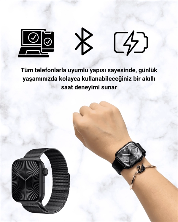 Mini Series 10 Akilli Saat 3 Kordon Bileklik Hediyeli Tum Telefonlarla Uyumlu 350329912 Sw600sh750 Mini Series 10 Akıllı Saat | 3 Kordon + Bileklik Hediyeli, Tüm Telefonlarla Uyumlu najmaddin.com Dokunmatik ekranı