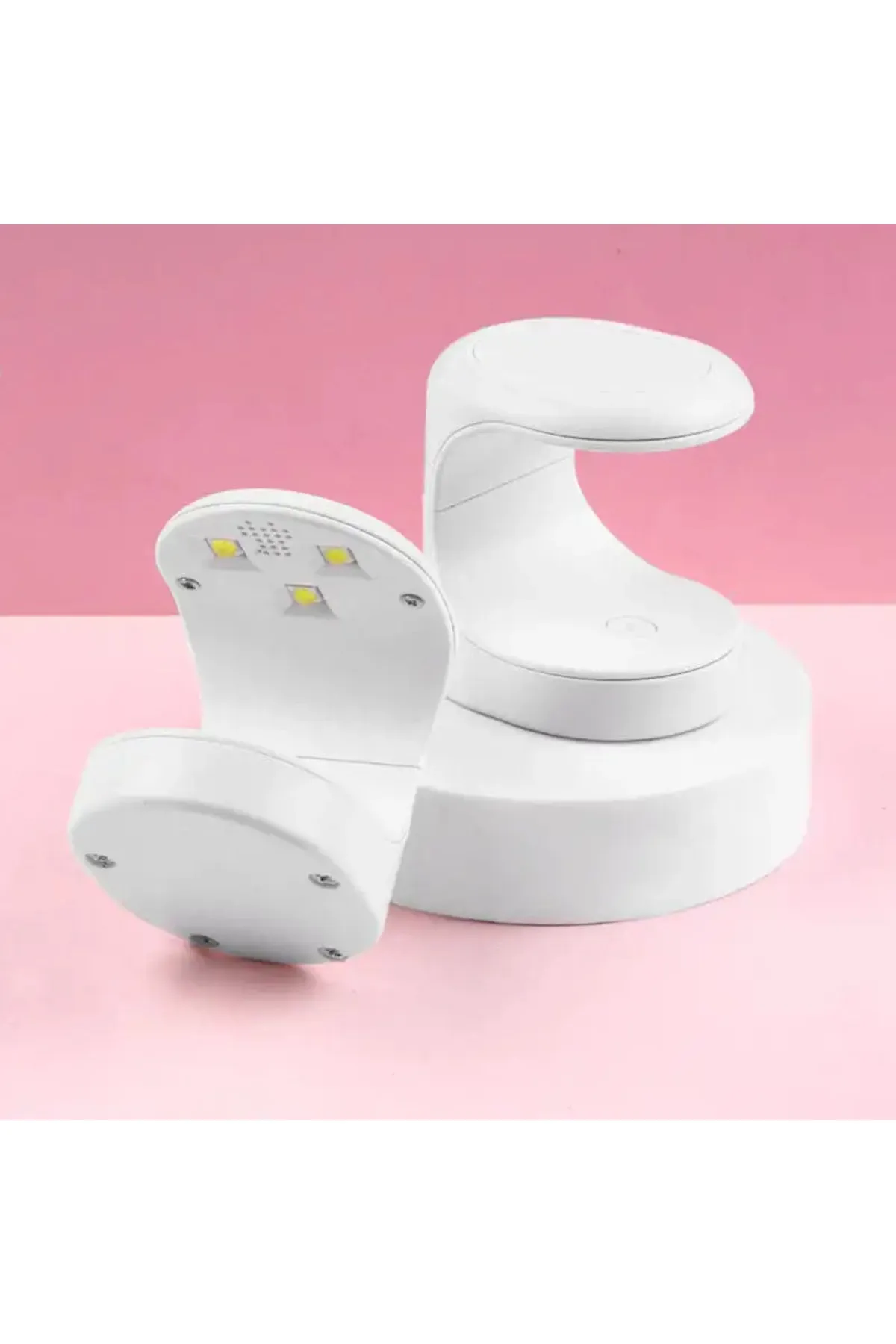 Mini Uv Led Işık Oje Tırnak Kurutucu Tasarımlı Express Protez Tırnak Kiti Kurutma Cilası - Görsel 3