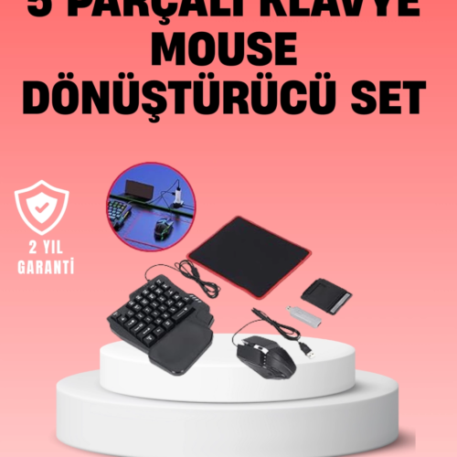 Mobil Oyuncu Aksesuar Seti | Kablosuz Düşük Gecikmeli Klavye & Mouse