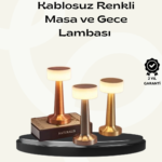 Modern USB'li Kablosuz Masa Lambası – Minimalist Tasarım