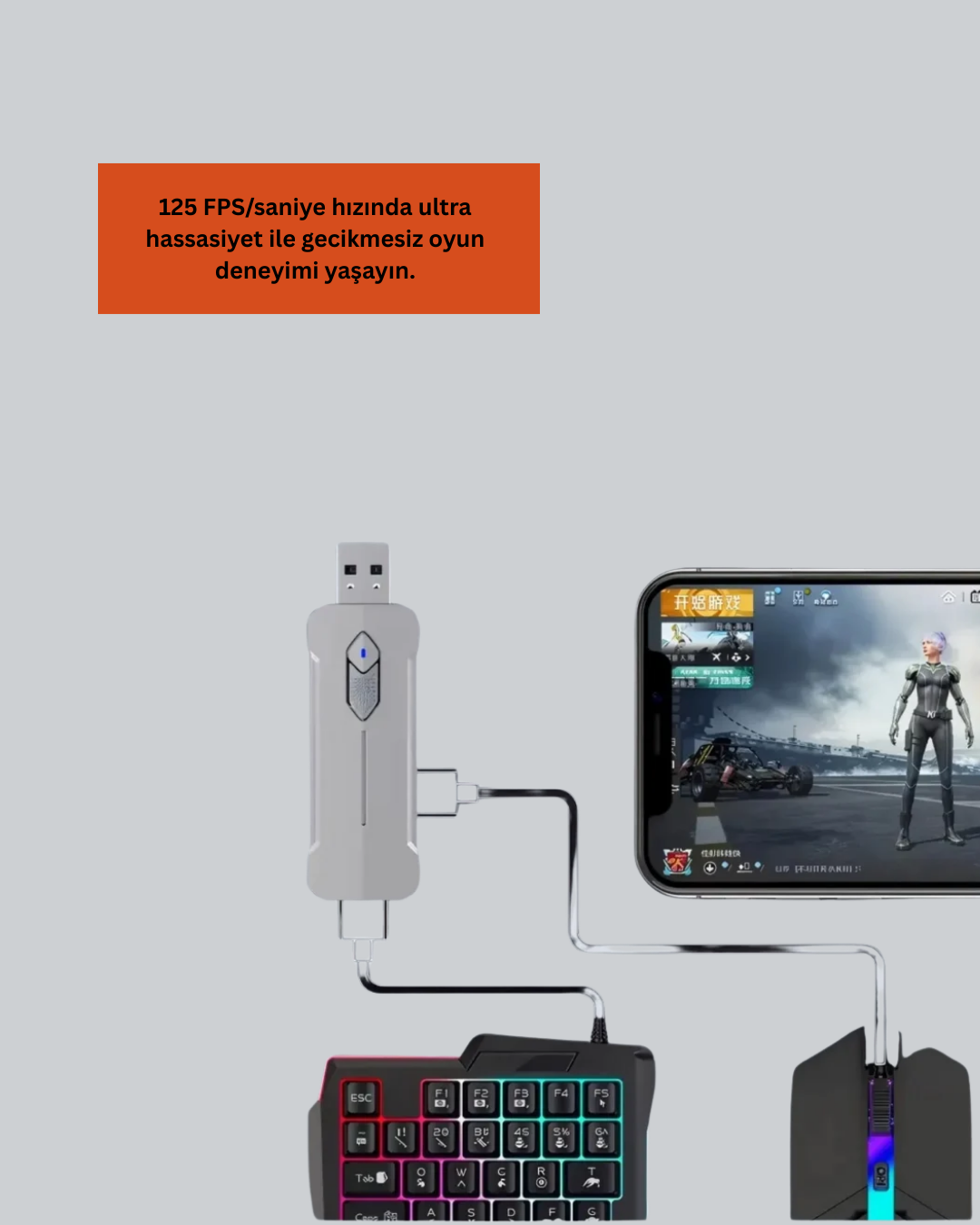 Najmaddin.com 2 1066 700x875 5’i 1 Arada Mobil Oyun Seti Klavye Mouse Dönüştürücü iOS & Android najmaddin.com mouse ve dönüştürücüden oluşur. Özellikle battle royale ve FPS oyunları için kusursuz performans sunar. Yüksek hassasiyetli tuşlar