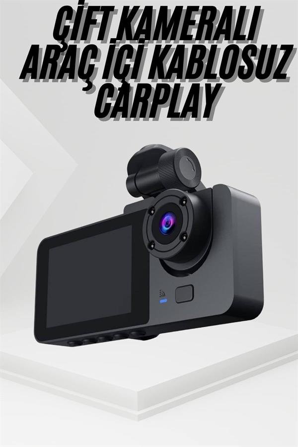 Najmaddin.com 2 1703 3 Kameralı 2 İnç 1080P Araç İçi Kamera Sürüş Kamerası CarPlay najmaddin.com 2MP 720P arka kamera ve VGA iç kamera olmak üzere toplam üç kamera ile eş zamanlı kayıt yapabilme özelliği sunar. Bu sayede yolculuk boyunca hem ön hem arka hem de iç mekan net bir şekilde kayıt altına alınabilir.Gelişmiş G-sensörü sayesinde sistem; araç çalıştırıldığında
