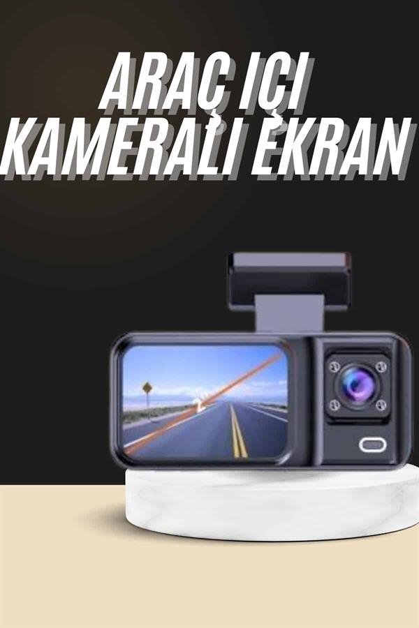 Najmaddin.com 2 1710 1080p Sürüş Kaydedici 2 İnç Araç Araba Ön İç Arka DVR IPS Ekran najmaddin.com biri ön