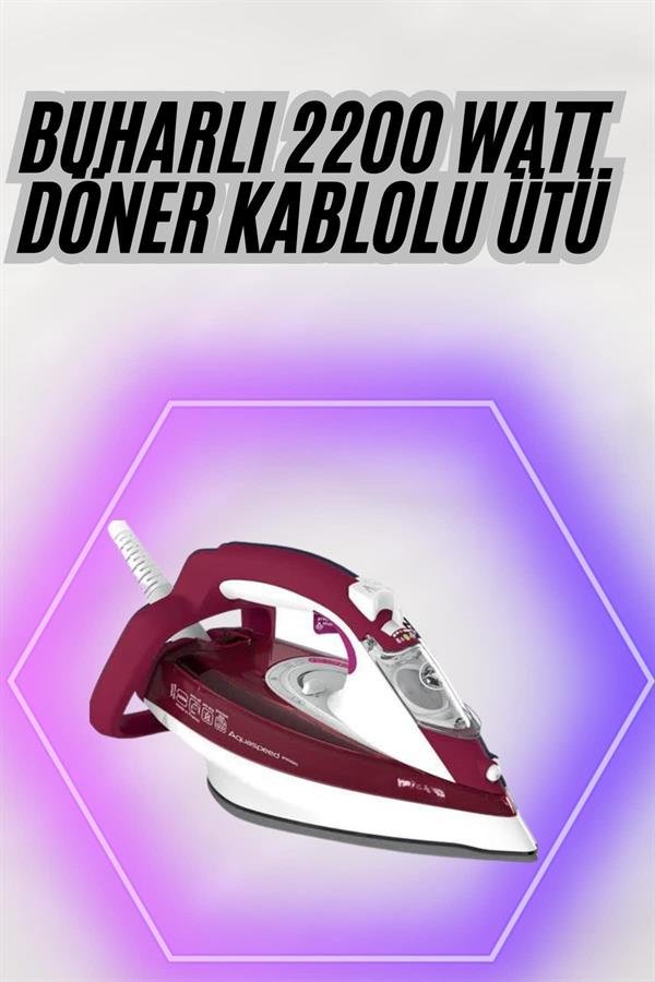 Najmaddin.com 2 1725 2200W Seramik Kaplama Estetik Tasarımı 360 Derece Dönebilir Kablosu najmaddin.com kalın kumaşlar ve zorlu kırışıklıklarla başa çıkmak için ideal olup