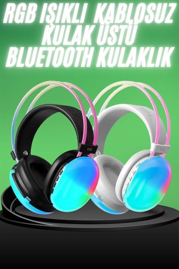 Najmaddin.com 2 1740 Yeni Nesil Kulak Üstü Kablosuz Uzun Ömürlü RGB Işıklı Bluetooth Kulaklık najmaddin.com yüksek performanslı ve estetik bir ses çözümüdür. Şık ve göz alıcı RGB aydınlatmaları