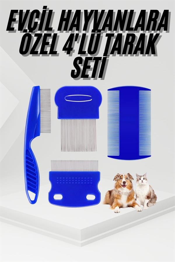 Najmaddin.com 2 1894 4'lü Bit Pire Tarağı Set Kedi Köpek Evcil Hayvan Tüy Toplayıcı Mavi najmaddin.com hem pratik bir kullanım sunar hem de evcil dostunuzun bakım rutinine estetik bir dokunuş katar. Tüy toplayıcı tarak ve fırça kombinasyonuyla