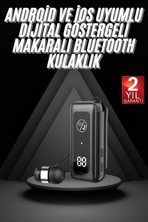 Najmaddin.com 2 1939 Makaralı Bluetooth Kulaklık Telefon Uyumlu Makaralı TF Kart Girişli Güç Göstergeli najmaddin.com Titreşimli BildirimGelişmiş Bluetooth 5.2 teknolojisiyle donatılmış bu kablosuz kulaklık