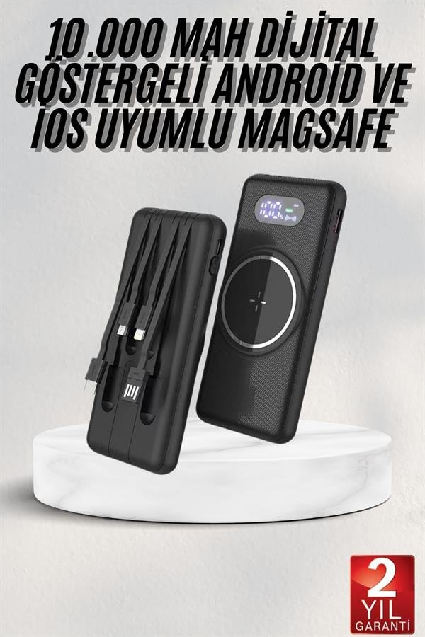 Najmaddin.com 2 2106 Wireless Powerbank 10000 Mah LED Ekranlı Dahili Kablolu Hızlı Şarj najmaddin.com işimizi kolaylaştıran önemli araçlar haline gelmiştir. Ancak bu cihazların sürekli olarak kullanımı