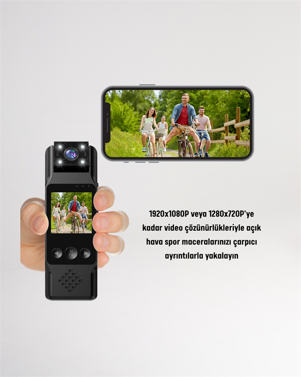 Najmaddin.com 2 2272 Kablosuz WiFi Bağlantılı Full HD Mini Kamera – Döngüsel Kayıt ve Hareket Algılama Özellikli najmaddin.com hem güvenlik hem de günlük görüntü kaydı ihtiyaçlarına mükemmel şekilde yanıt verir.1.3 inç TFT ekranı
