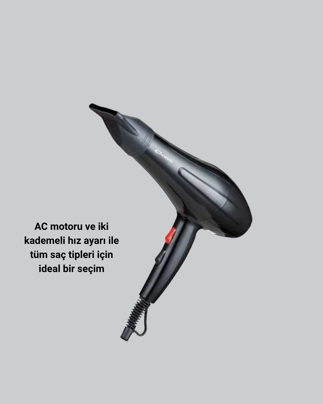 Najmaddin.com 2 2345 700x875 Profesyonel Saç Kurutma Makinesi – AC Motor Soğuk Üfleme 2 Hız Kademesi najmaddin.com yüksek verimli AC motoru sayesinde saçlarınızı hızlı