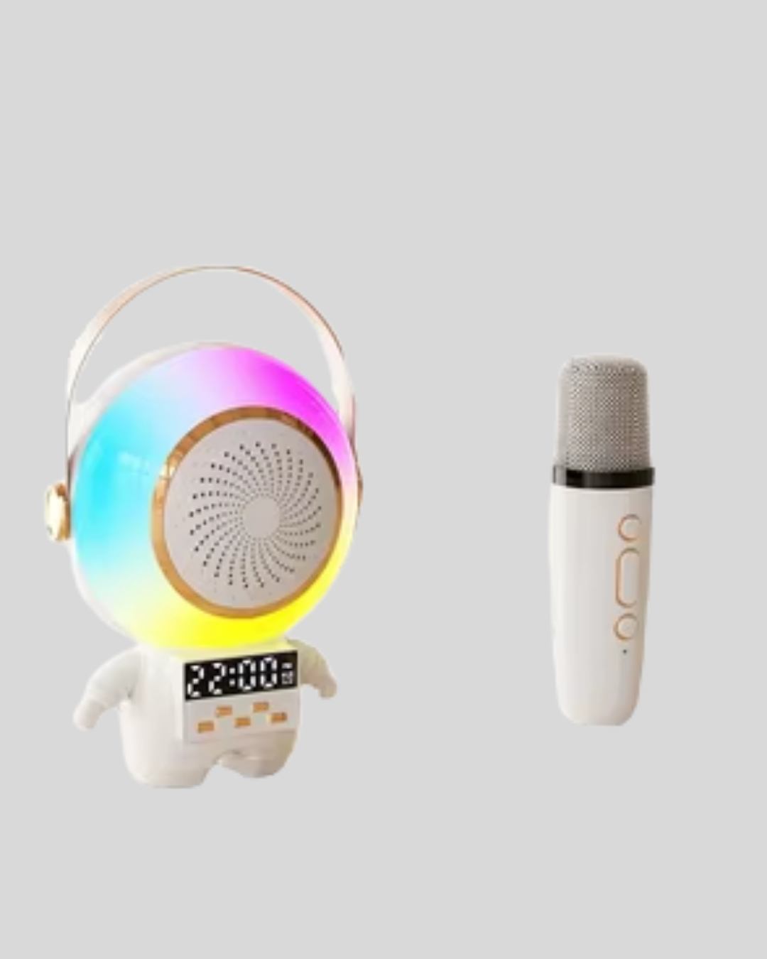 Najmaddin.com 2 585 700x875 RGB Işıklı Astronot Bluetooth Hoparlör Karaoke Mikrofonlu najmaddin.com tek başınıza veya arkadaşlarınızla birlikte eğlenceli şarkı söylemenizi sağlar.Hoparlör