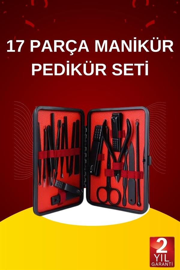 Najmaddin.com 2 598 17 Parça El Ayak Bakım Seti Tırnak Temizleme Manikür Pedikür Cımbız Törpü Tırnak Makası najmaddin.com güvenli sterilizasyon sağlar