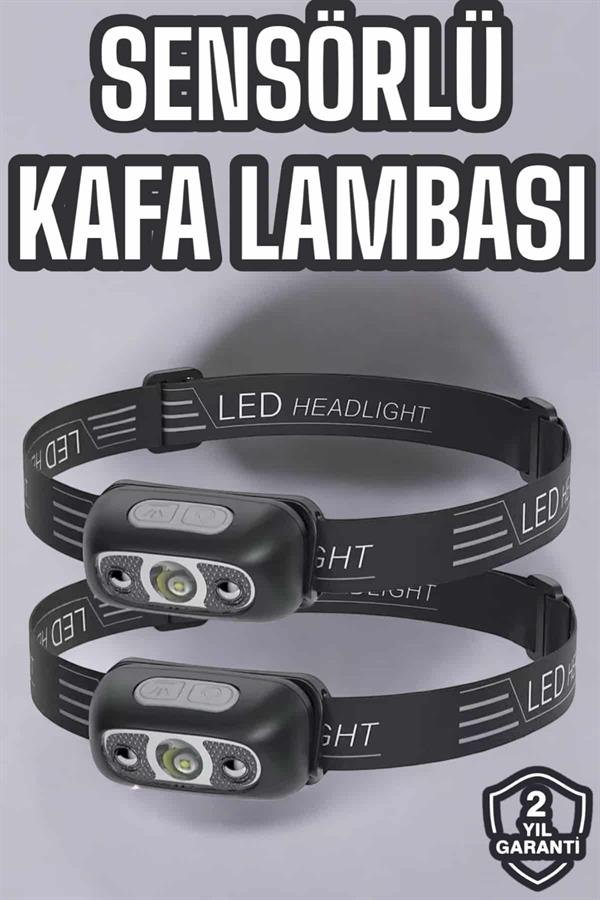 Najmaddin.com 2 734 Kafa Lambası Kamp Lambası Led Işık Şarjlı Ayarlanabilir najmaddin.com orta