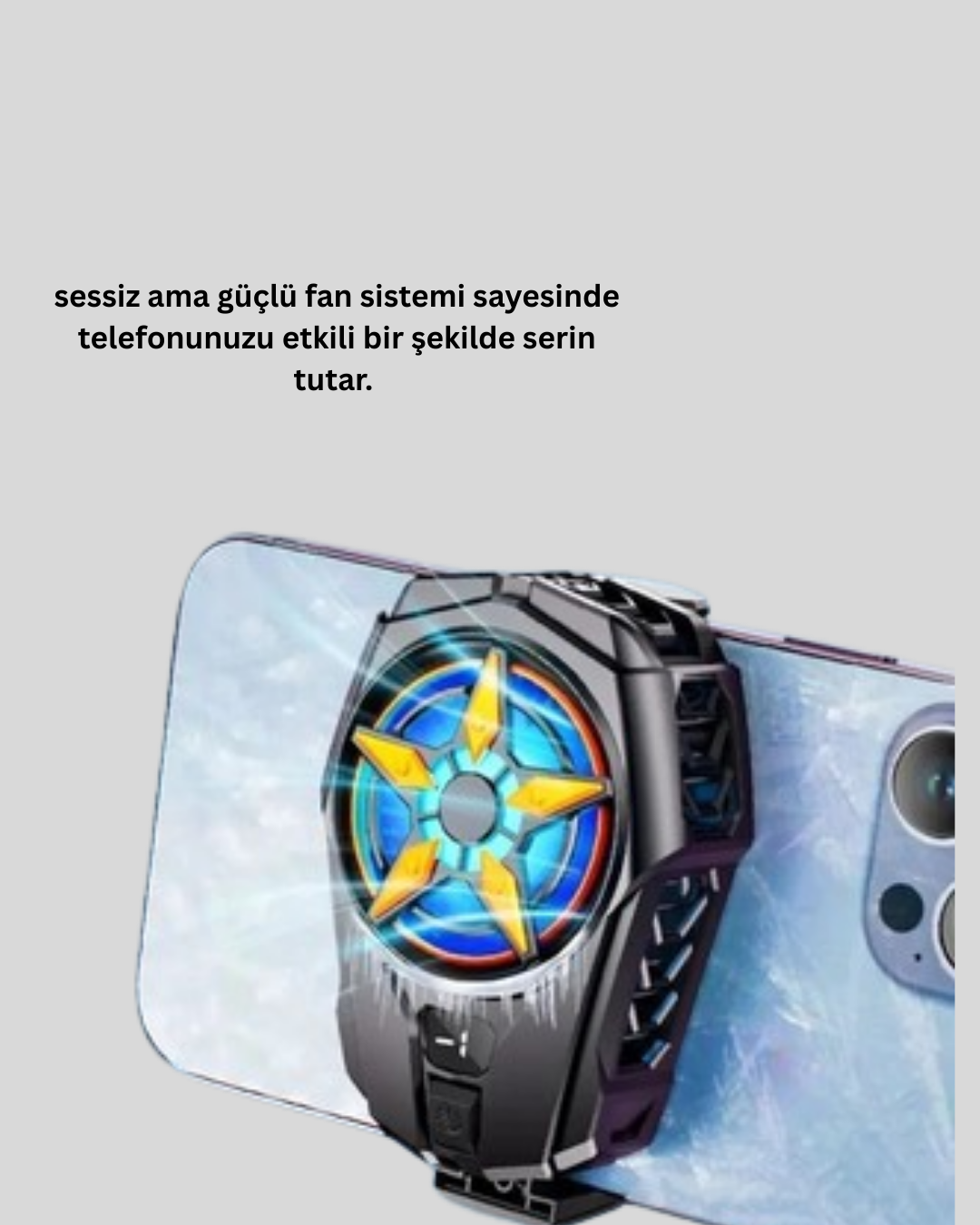 Najmaddin.com 2 945 700x875 2 Kademeli Hız Ayarlı Taşınabilir Telefon Soğutucu najmaddin.com 2 farklı hız kademesiyle ihtiyaçlarınıza göre ayarlayabilirsiniz. Hafif ve taşınabilir yapısıyla hem evde hem dışarıda kullanım için idealdir. Type-C bağlantısı sayesinde hızlı ve kolay şarj imkânı sunar.