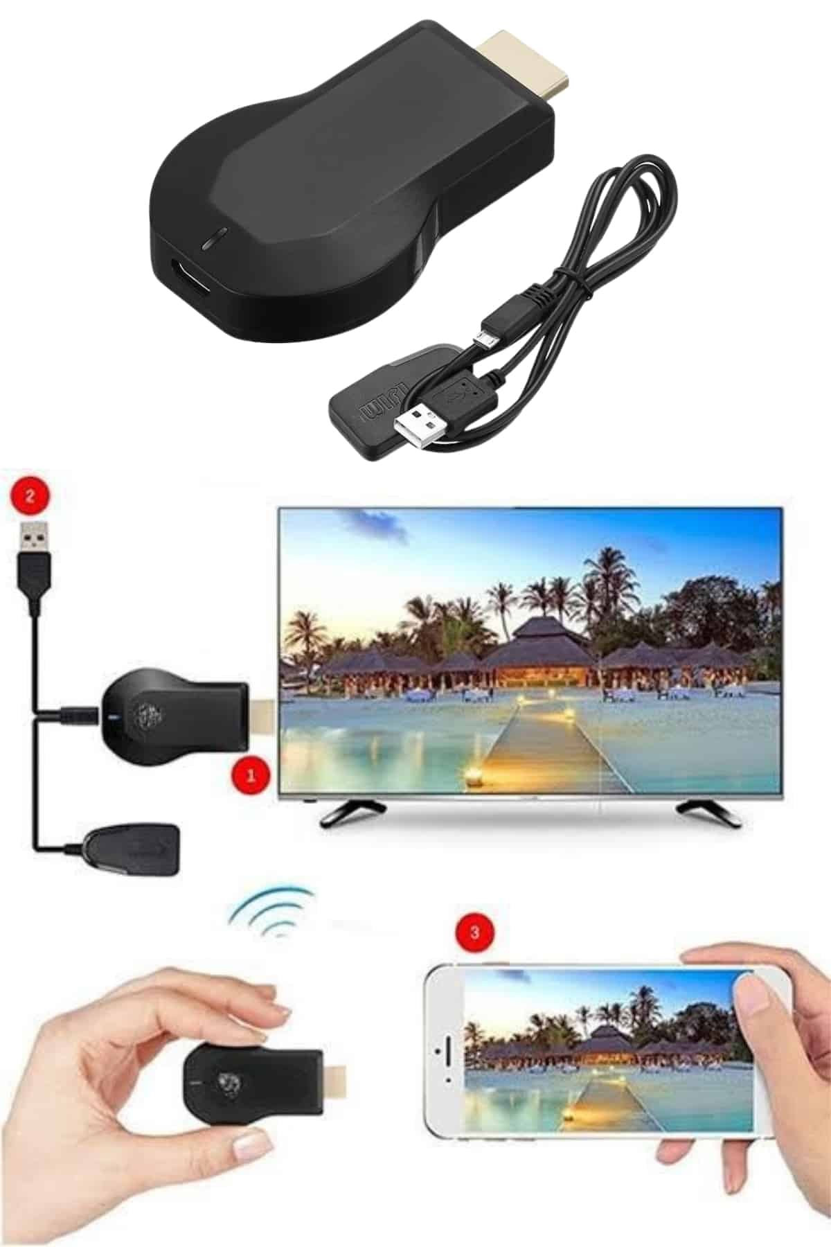 Najmaddin.com 4 1035 700x1050 Kablosuz Hdmı Ses Ve Görüntü Aktarıcı Kolay Taşınabilir Yüksek Çözünürlüklü najmaddin.com iş toplantıları veya evde sinema keyfi gibi pek çok senaryoda hayatınızı kolaylaştırır.
