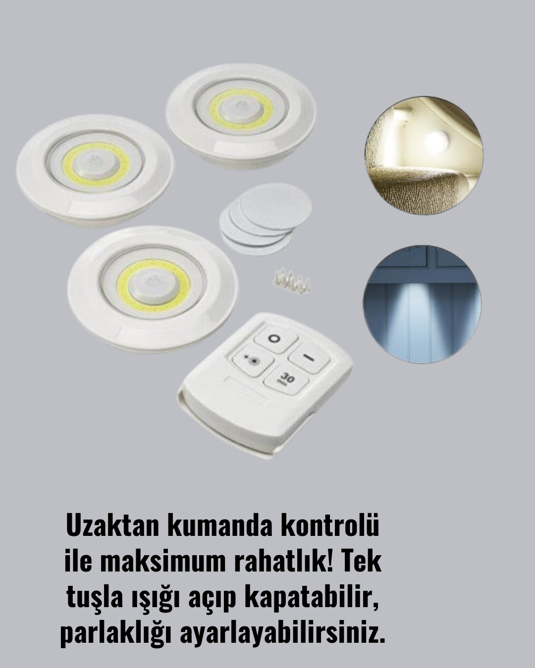 Najmaddin.com 4 1150 700x875 Kablosuz 3 Lü Spot Led Lamba Seti Uzaktan Kumandalı Enerji Tasarruflu Aydınlatma najmaddin.com yatak odası
