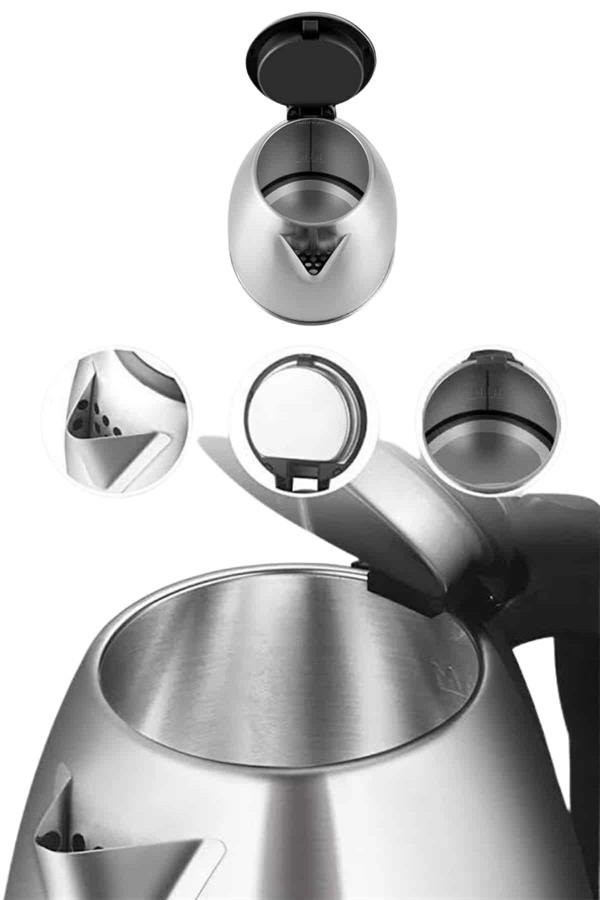 Najmaddin.com 4 1383 Çelik Su Isıtıcı Kettle Dayanıklı Paslanmaz Çelik Uzun Ömürlü najmaddin.com cihazın dünya genelinde yaygın elektrik sistemleriyle uyumlu çalışmasını mümkün kılar. Paslanmaz çelik gövde