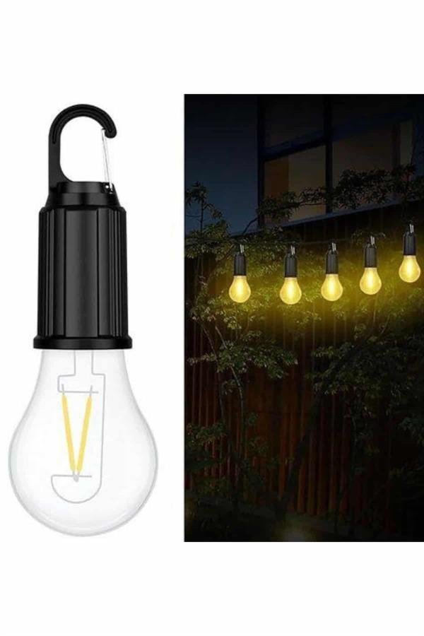 Najmaddin.com 4 1448 Şarjlı Dekoratif Kamp Lambası Askılı Ampul Led Işık Type-C Girişli najmaddin.com lambayı çeşitli yerlere asmanıza olanak tanır; ister kamp çadırının içine