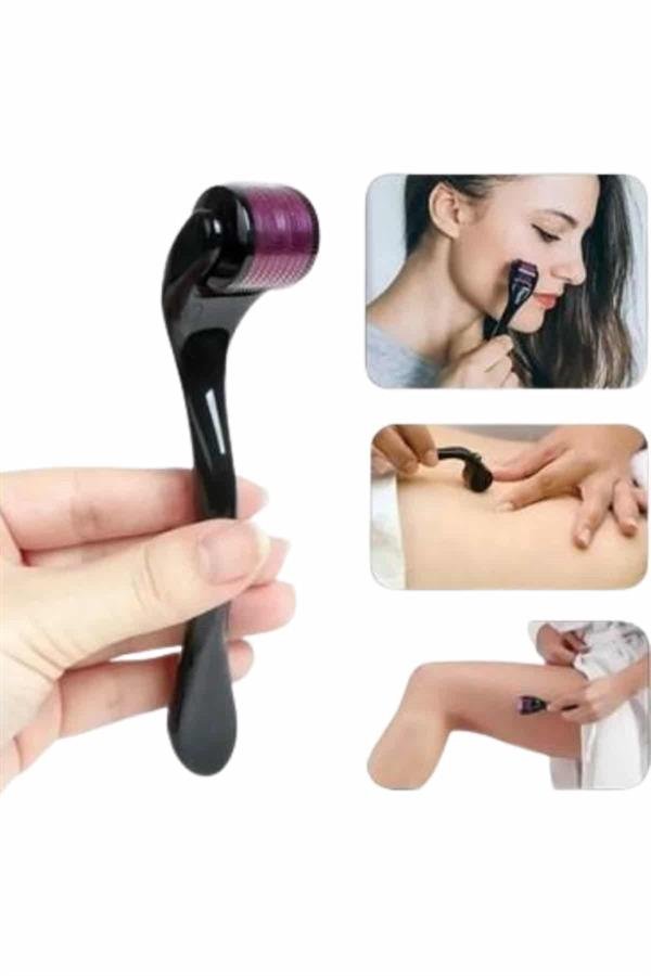 Najmaddin.com 4 1507 Titanyum Uçlu Derma Roller 540 İğneli 1 mm Gözenek Azaltıcı Akne İzlerine Uygun najmaddin.com ince çizgiler