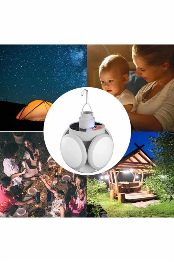 Najmaddin.com 4 1622 Katlanabilir Askılı Kamp Lambası 5 Kanatlı Pratik Güneş Enerjili najmaddin.com taşınabilirliği ve pratik kullanımıyla ön plana çıkar.5 kanatlı tasarım