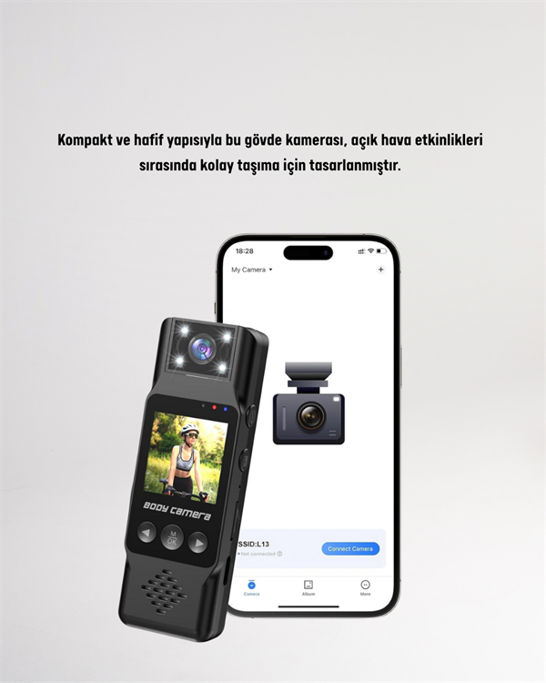Najmaddin.com 4 2228 WiFi ile Uzaktan Erişimli Mini Kamera – 1200mAh Batarya 1080P Video Çekimi najmaddin.com görüntüleriniz her zaman net ve akıcı olur. Fotoğraf çekiminde 1M'den 3M'ye kadar kalite ayarı yapabilir