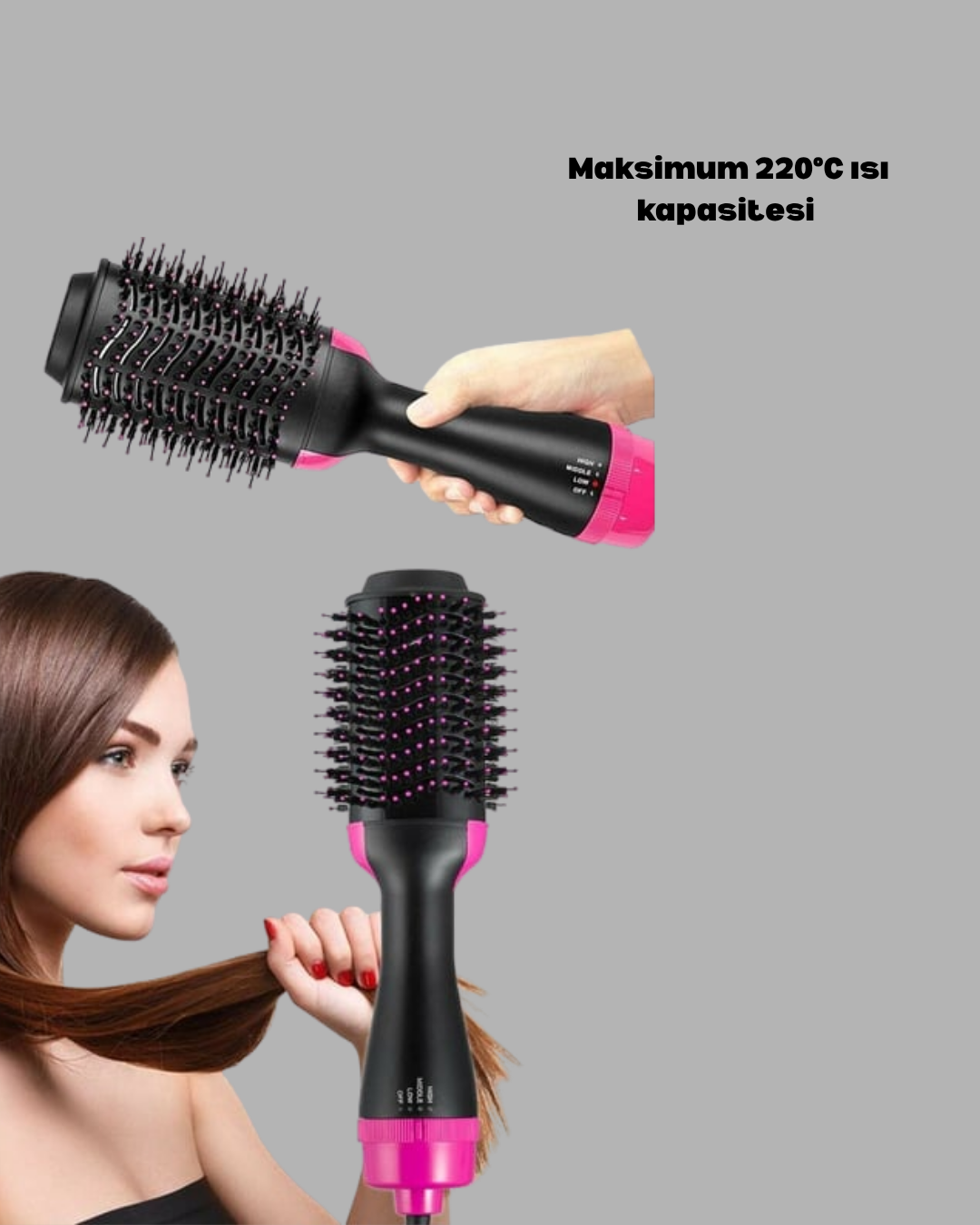 Najmaddin.com 4 2301 700x875 220°C Profesyonel Fön Tarağı – Negatif İyon Teknolojili 3 Isı Kademeli 1200W najmaddin.com elektriklenmeyi önler