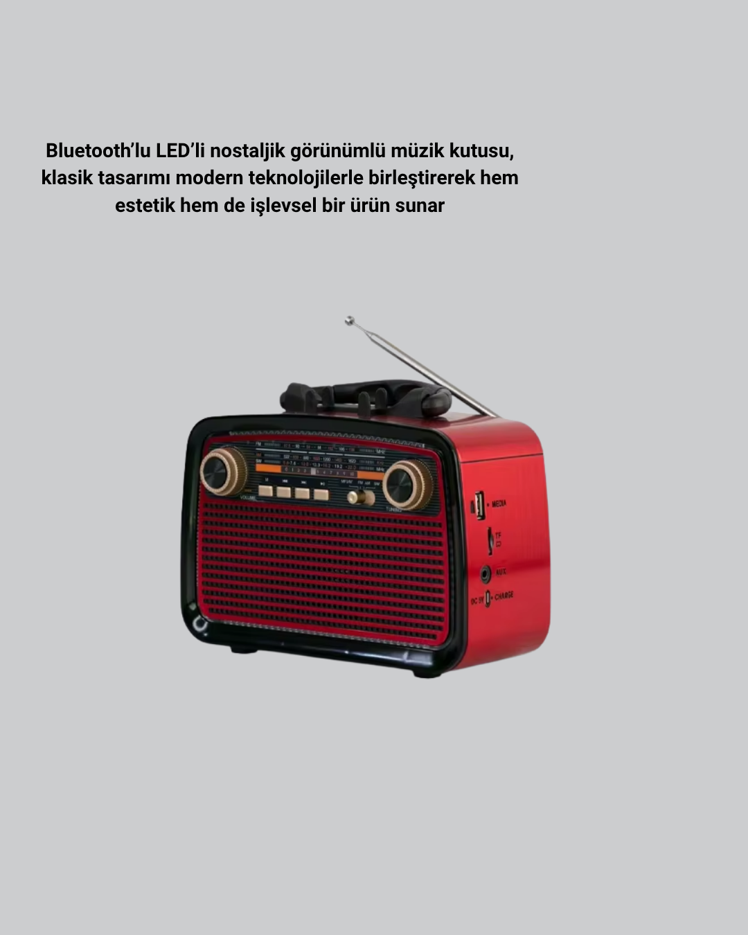 Najmaddin.com 4 2489 700x875 LED’li Nostaljik Bluetooth Hoparlör – Vintage Tasarım Ahşap Doku najmaddin.com güçlü bas ve net tiz dengesiyle her tür müzikte üstün performans sunar. Şarjlı yapısı sayesinde priz derdi olmadan