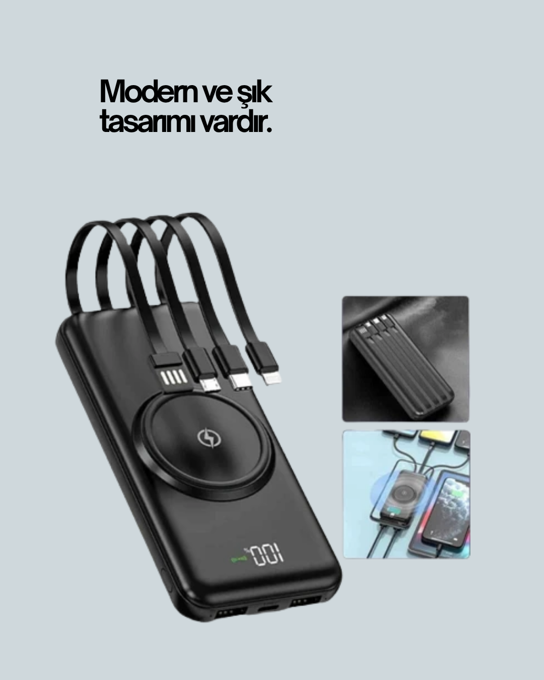 Najmaddin.com 4 2736 700x875 Akıllı Koruma Sistemli Powerbank – Hızlı Güvenli ve Modern najmaddin.com yüksek voltaj ve aşırı ısınmaya karşı özel olarak geliştirilmiş devre yapısı sayesinde hem powerbank hem de bağlı cihazlar korunur.Şarj işlemi sırasında ısınmayı minimumda tutan termal yönetim sistemi